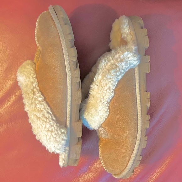 "Ugg" leather, fleece-lined slipper (mule) 7-8, sand - Picture 13 of 13
